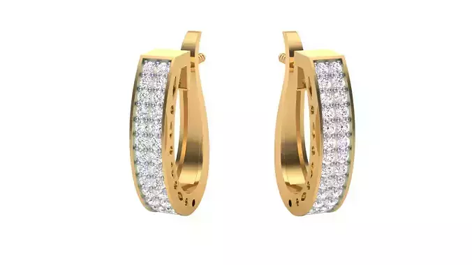 Women Earrings STL OBJ FBX Renders Details