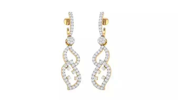 Women Earrings STL OBJ FBX Renders Details