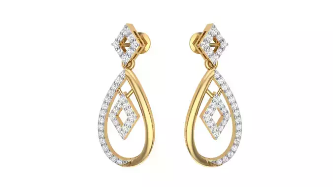 Women Earrings STL OBJ FBX Renders Details