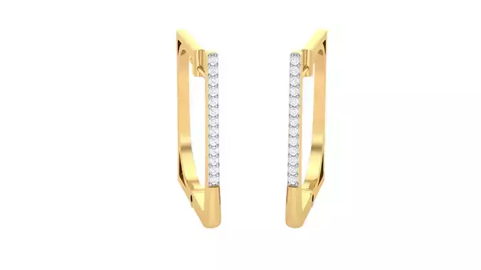 Women Earrings STL OBJ FBX Renders Details