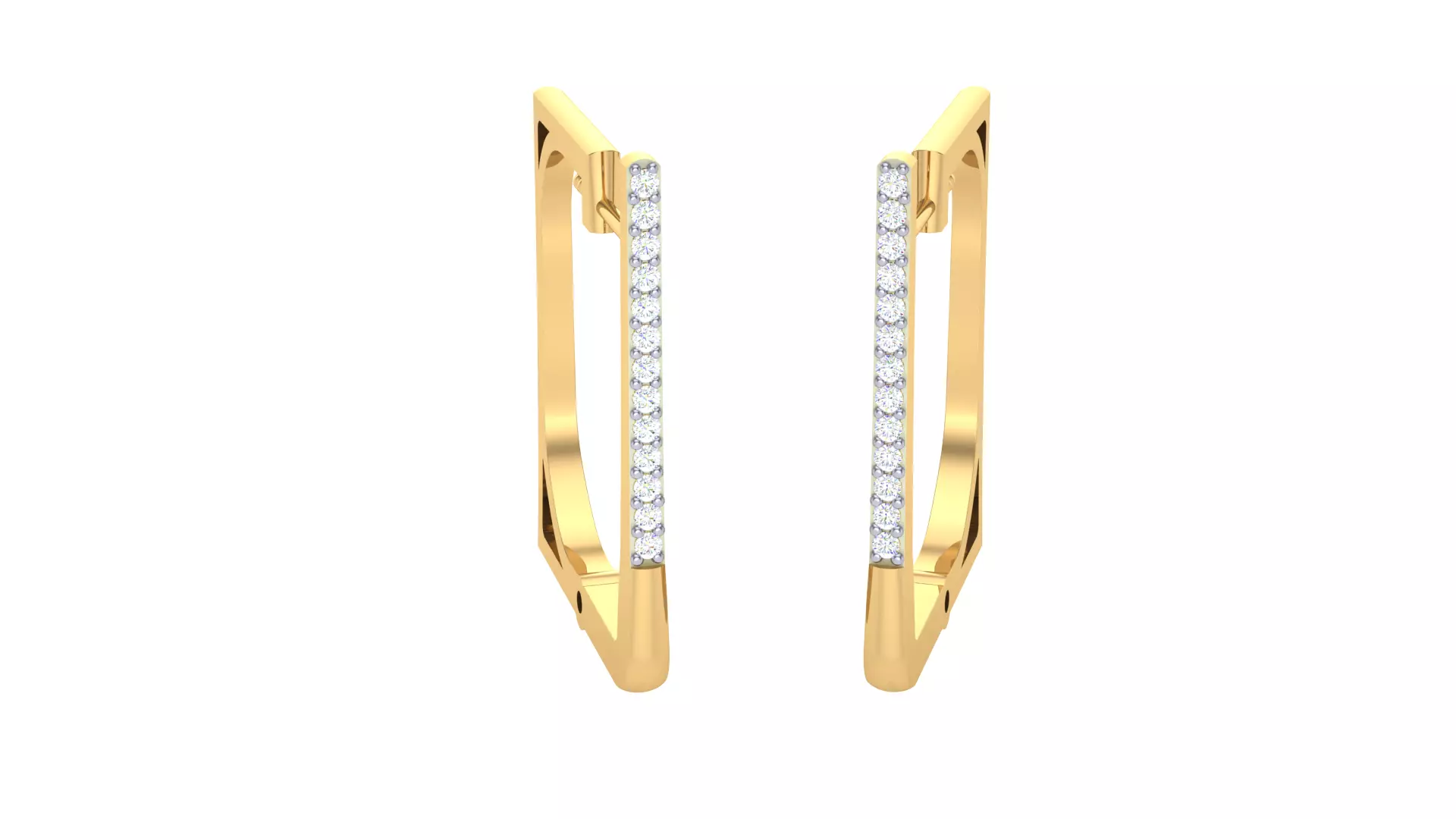 Women Earrings STL OBJ FBX Renders Details 3D print model_0