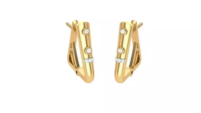 Women Earrings STL OBJ FBX Renders Details 3D print model