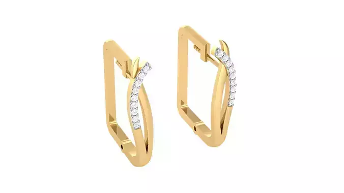 Women Earrings STL OBJ FBX Renders Details 3D print model