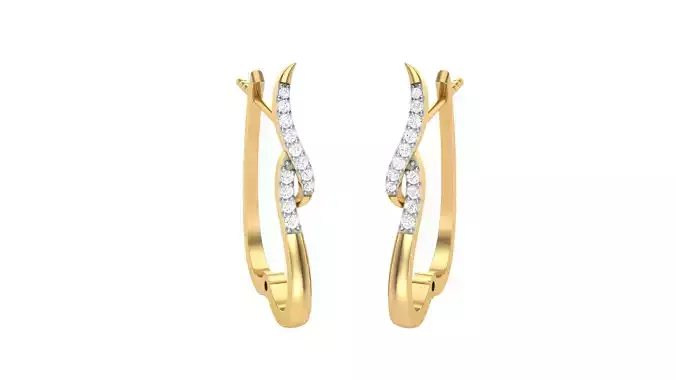 Women Earrings STL OBJ FBX Renders Details 3D print model