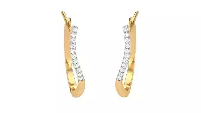 Women Earrings STL OBJ FBX Renders Details 3D print model