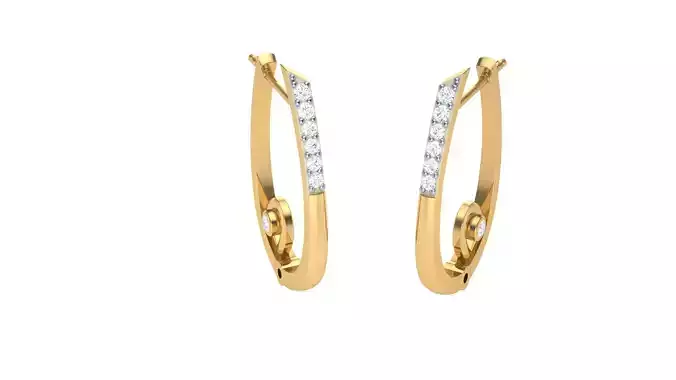 Women Earrings STL OBJ FBX Renders Details 3D print model