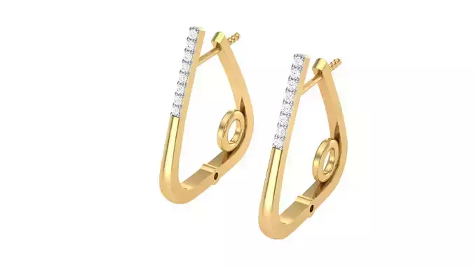 Women Earrings STL OBJ FBX Renders Details 3D print model