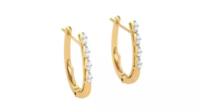 Women Earrings STL OBJ FBX Renders Details 3D print model