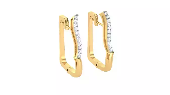 Women Earrings STL OBJ FBX Renders Details 3D print model