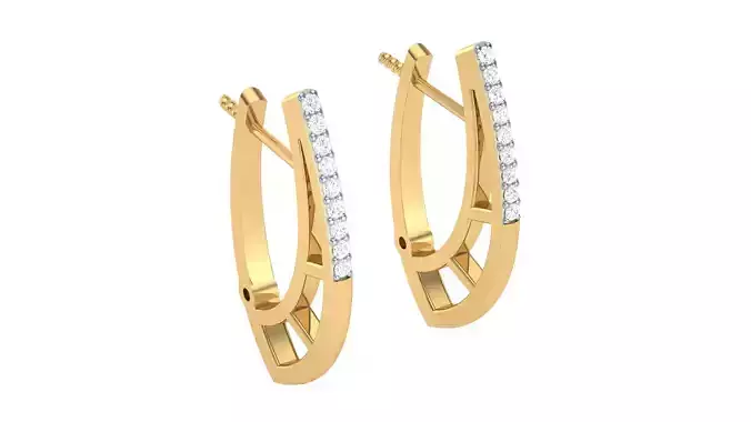 Women Earrings STL OBJ FBX Renders Details 3D print model