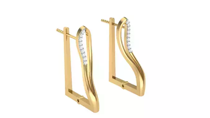 Women Earrings STL OBJ FBX Renders Details 3D print model