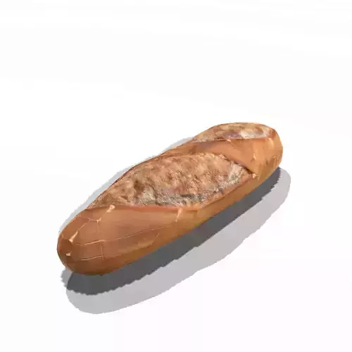 Bread loaf of Low-poly 3D model