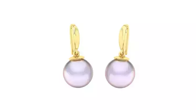 Women Pearl Earrings 3dm STL OBJ FBX Renders Details