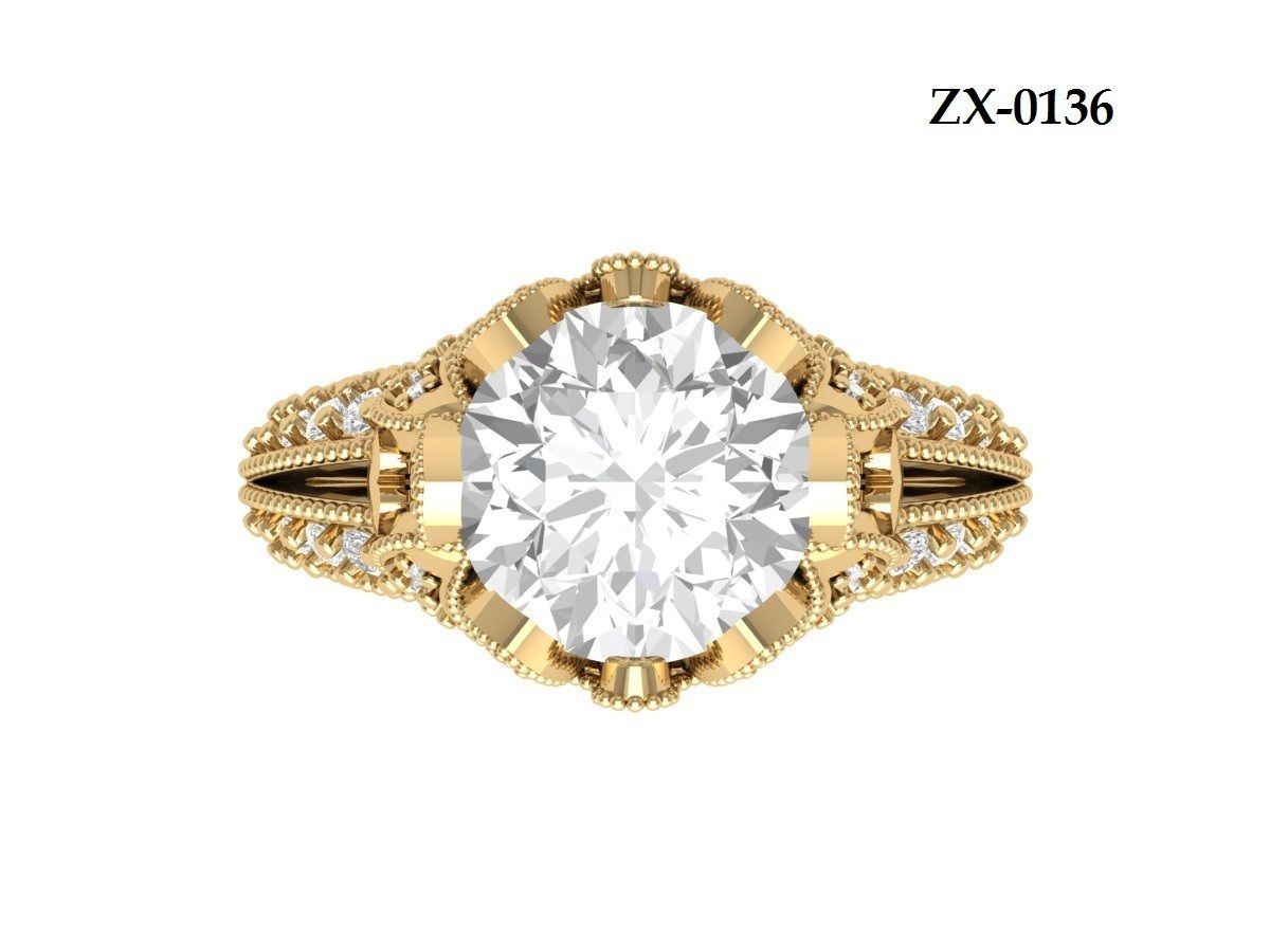 Wedding Ring 3D print model_12