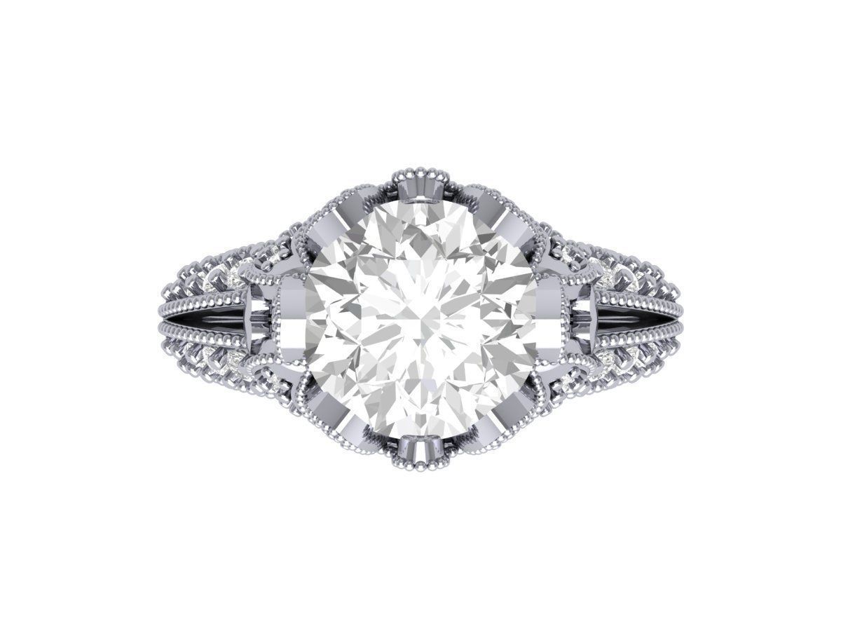 Wedding Ring 3D print model_5