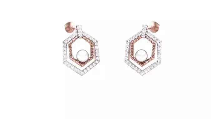 Women Stud Earrings 3dm STL OBJ FBX Renders Details