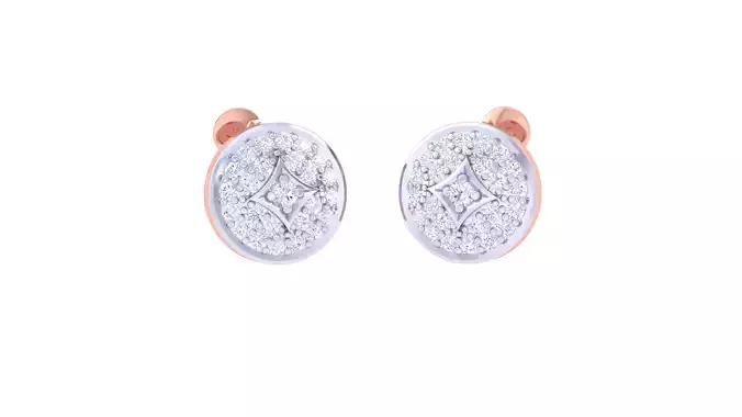 Women Stud Earrings 3dm STL OBJ FBX Renders Details 3D print model