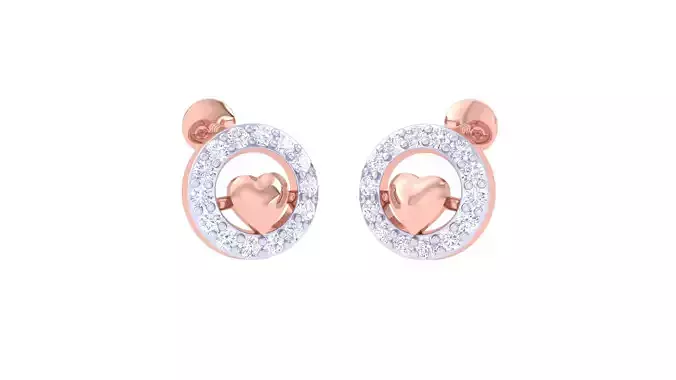 Women Stud Earrings 3dm STL OBJ FBX Renders Details 3D print model