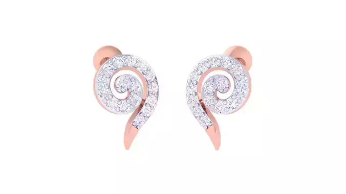 Women Stud Earrings 3dm STL OBJ FBX Renders Details 3D print model