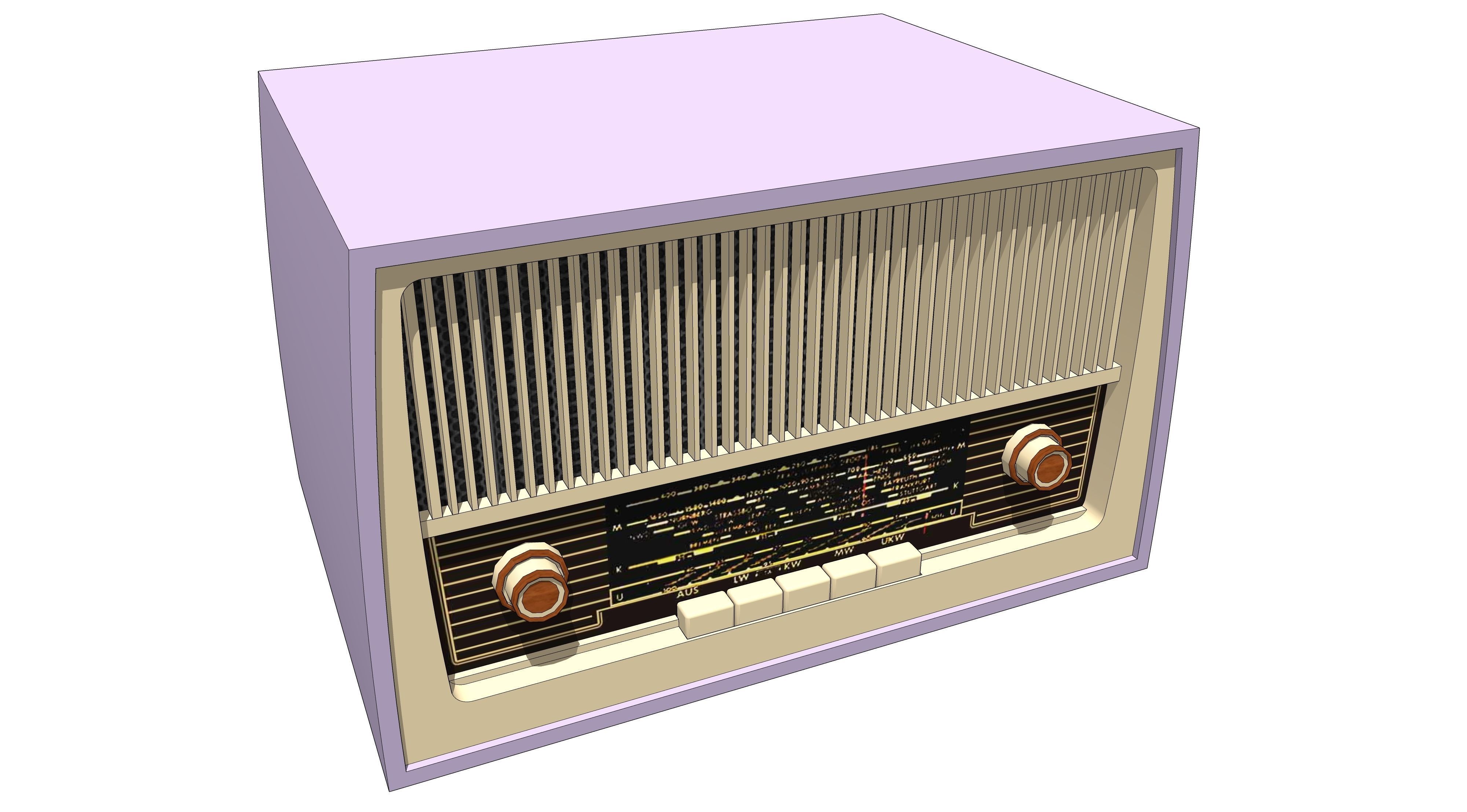 vintage radio 12 3D model_7