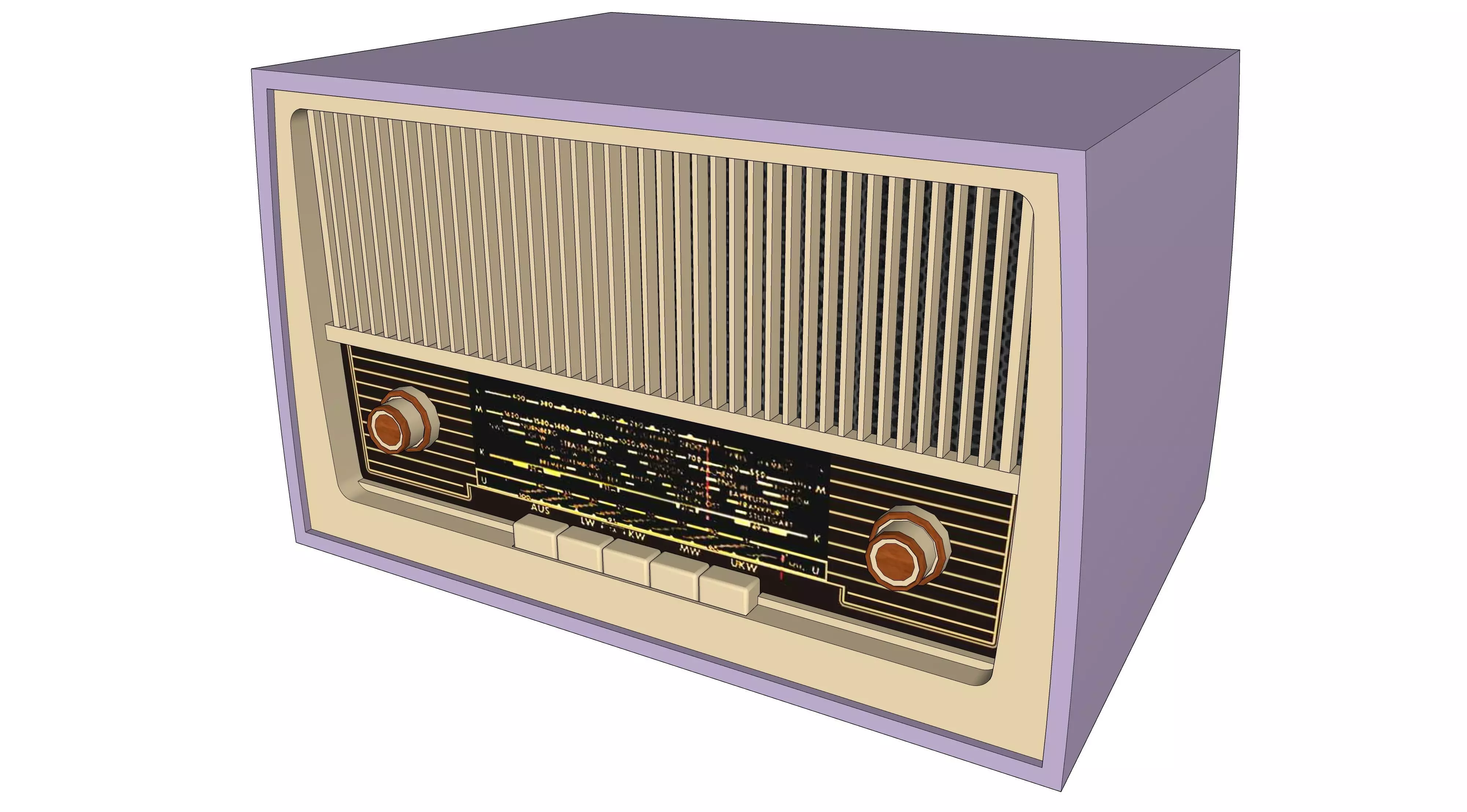vintage radio 12 3D model_0