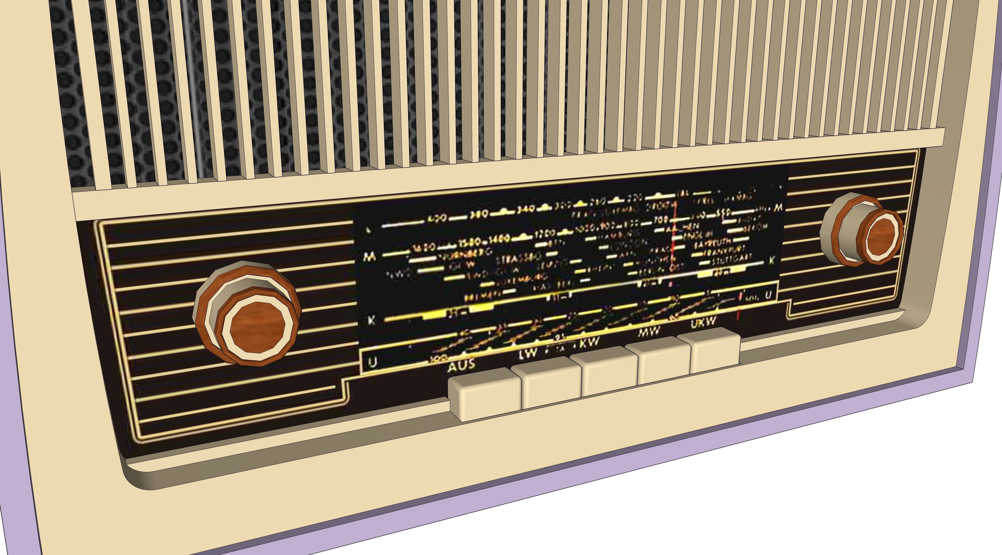 vintage radio 12 3D model_4