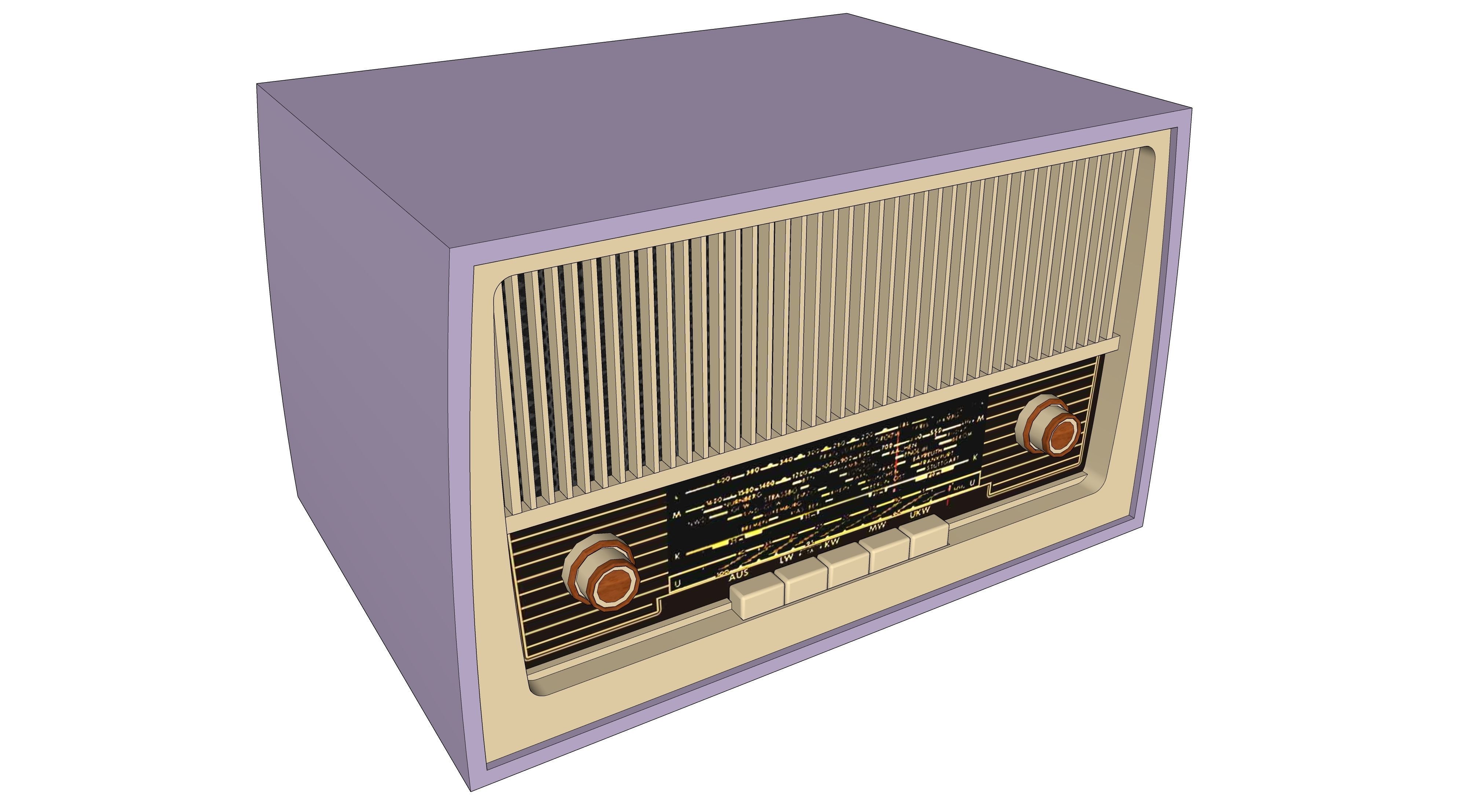 vintage radio 12 3D model_2