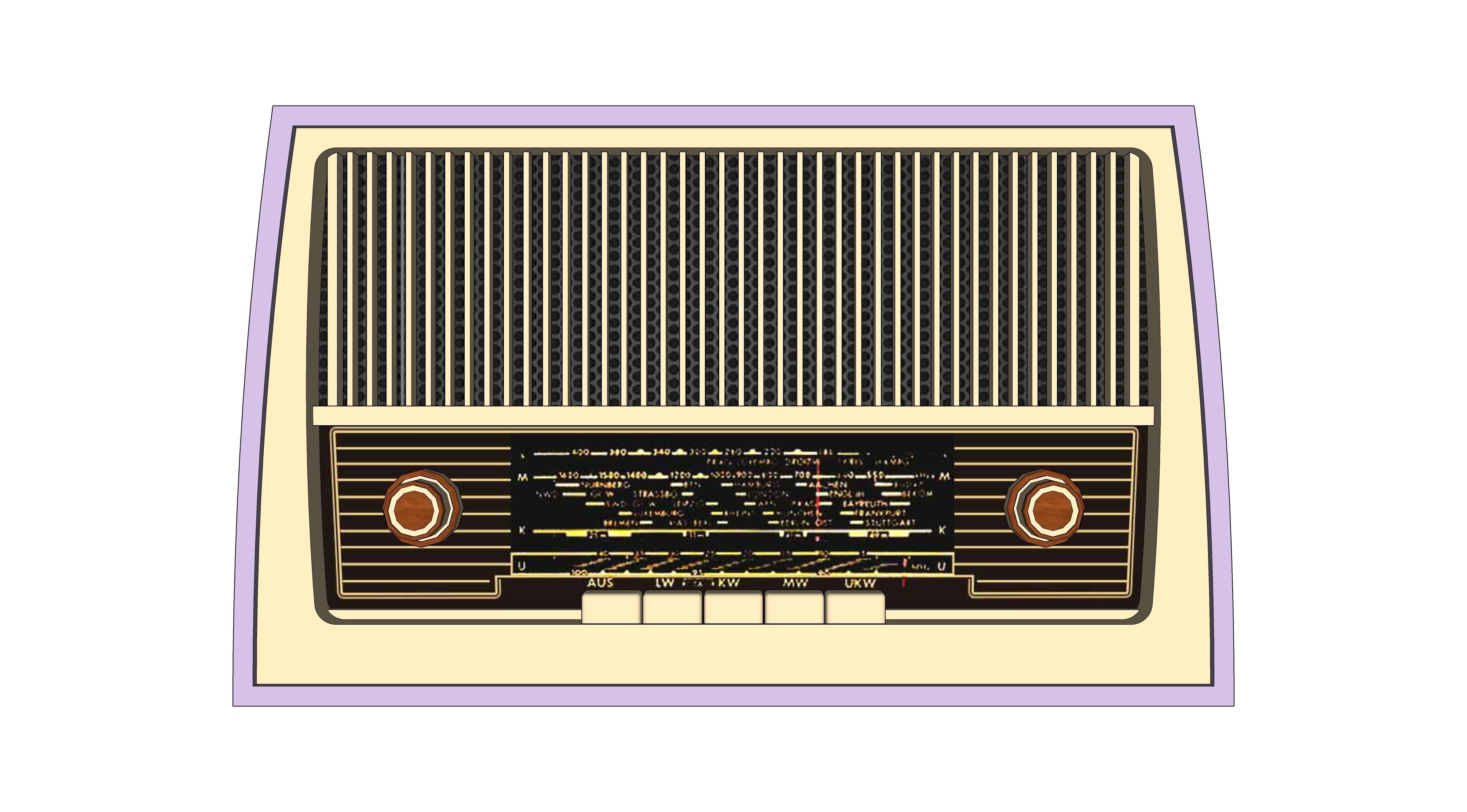 vintage radio 12 3D model_1