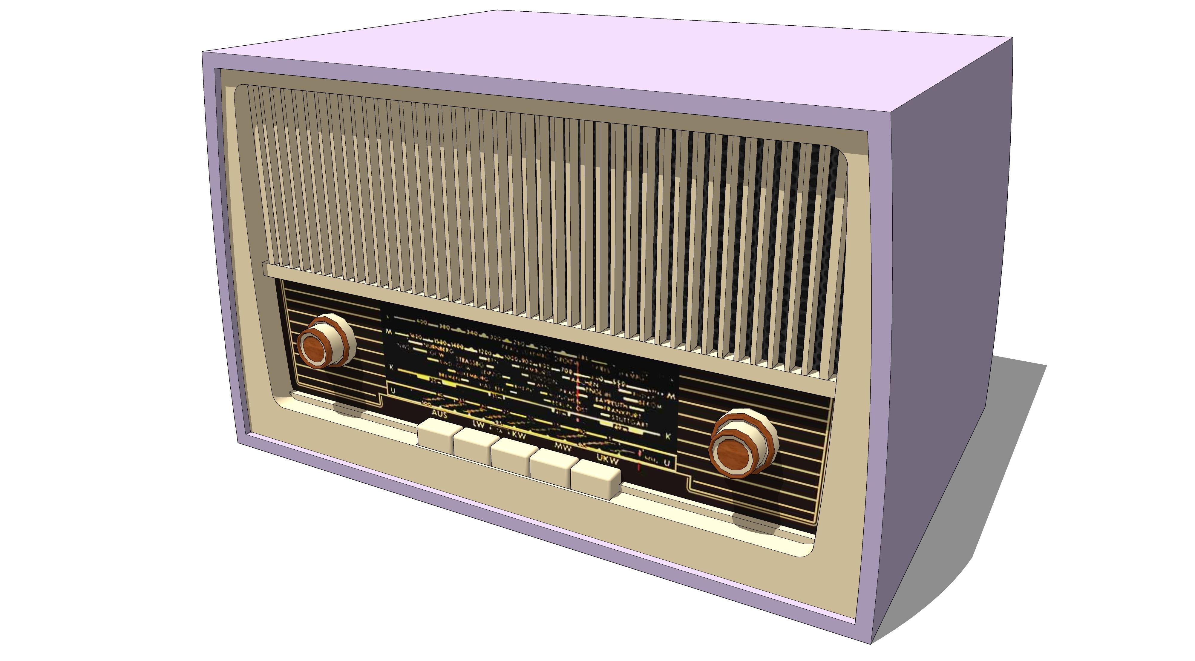 vintage radio 12 3D model_6