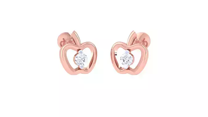 Women Stud Earrings 3dm STL OBJ FBX Renders Details 3D print model