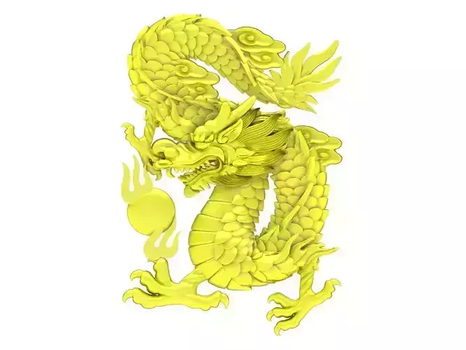 A4626 Chinese Dragon Pendant 3D Model