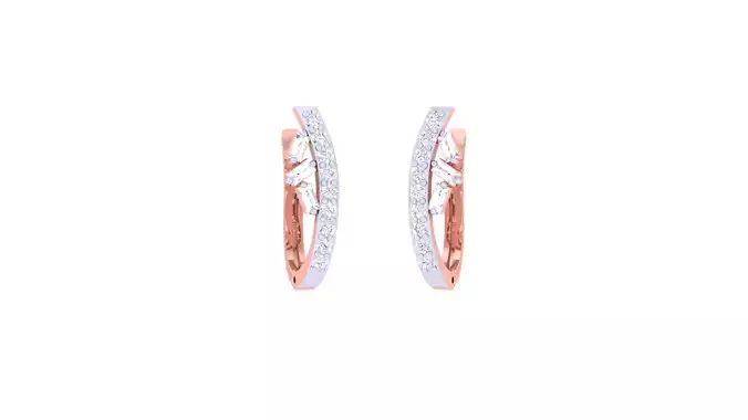 Women Stud Earrings 3dm STL OBJ FBX Renders Details 3D print model