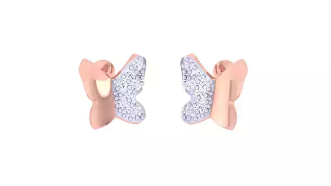 Women Stud Earrings 3dm STL OBJ FBX Renders Details 3D print model