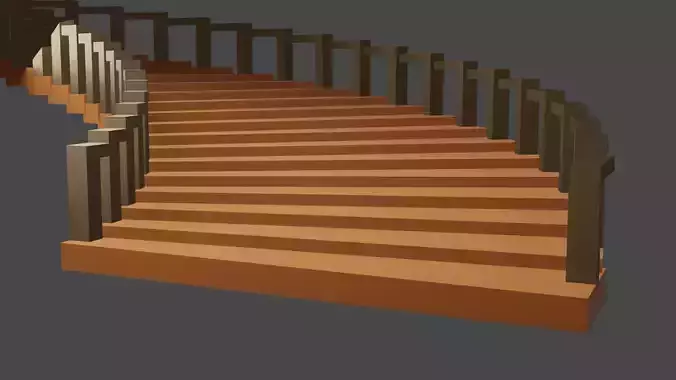 Spiral Stairs Free 3D model