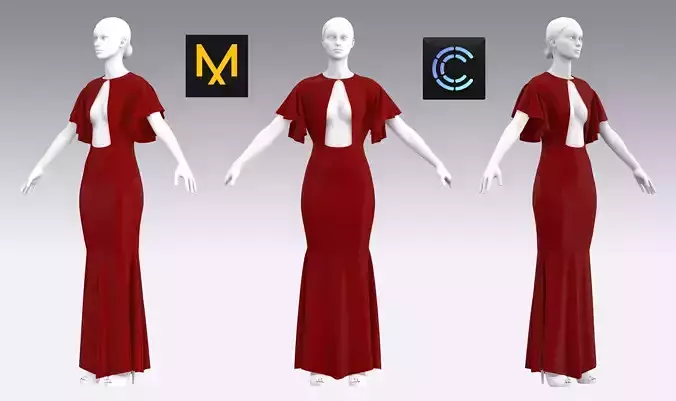 Dress Outfits MD CLO 3D ZPRJ ZPAC project files 3D model