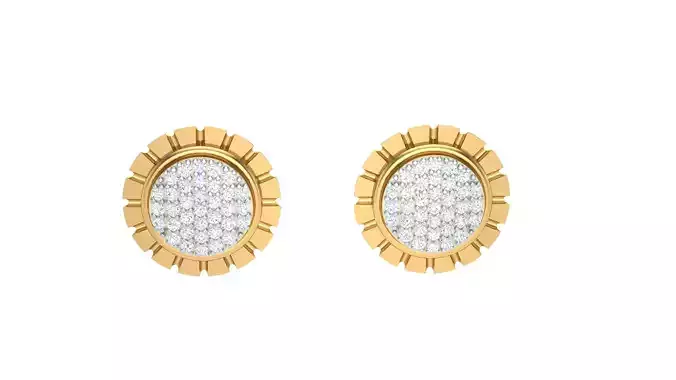 Women Stud Earrings STL OBJ FBX Renders Details