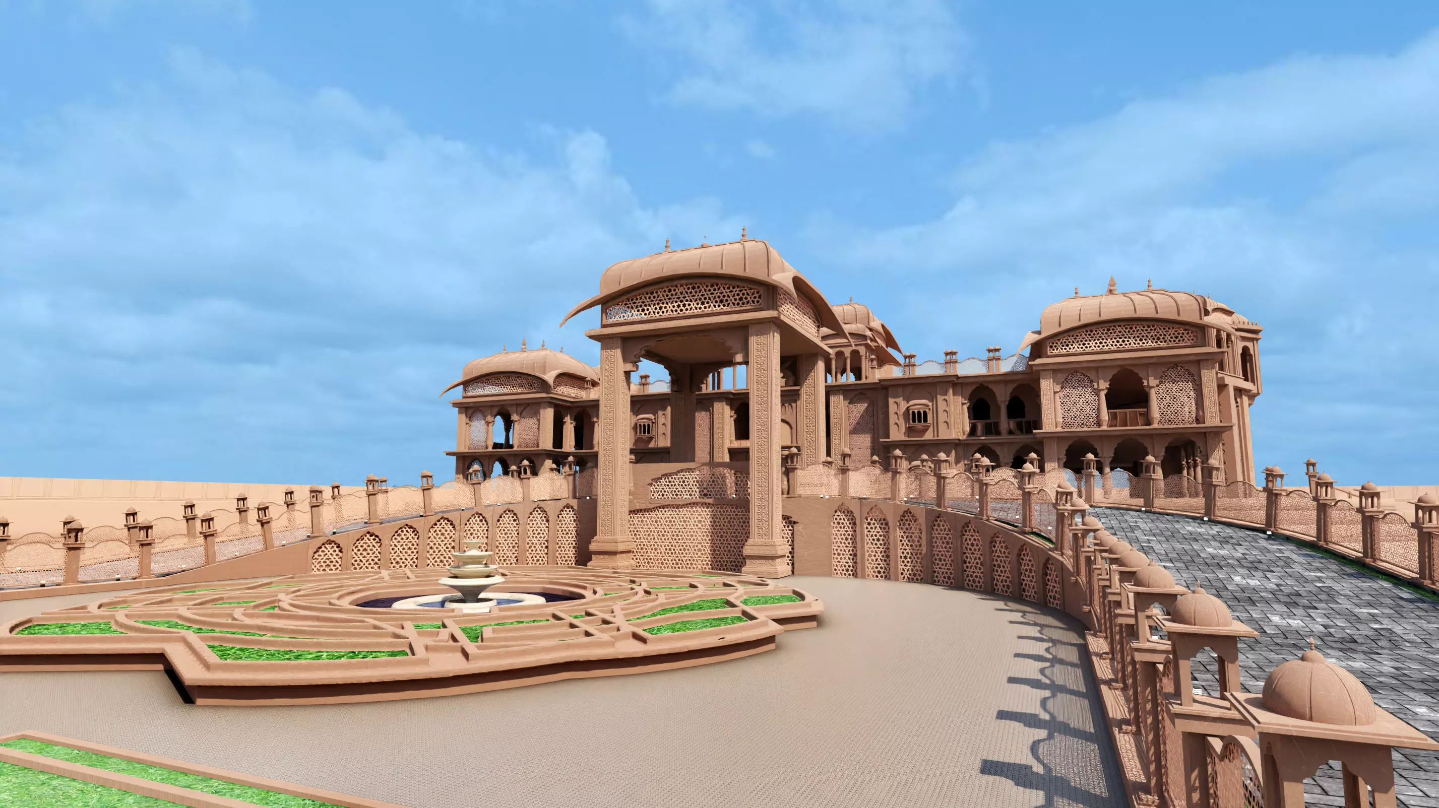 Indian architecture  3D model_0