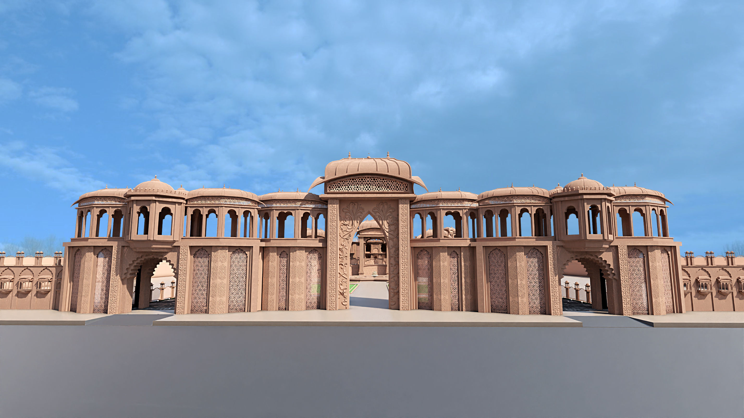 Indian architecture  3D model_4