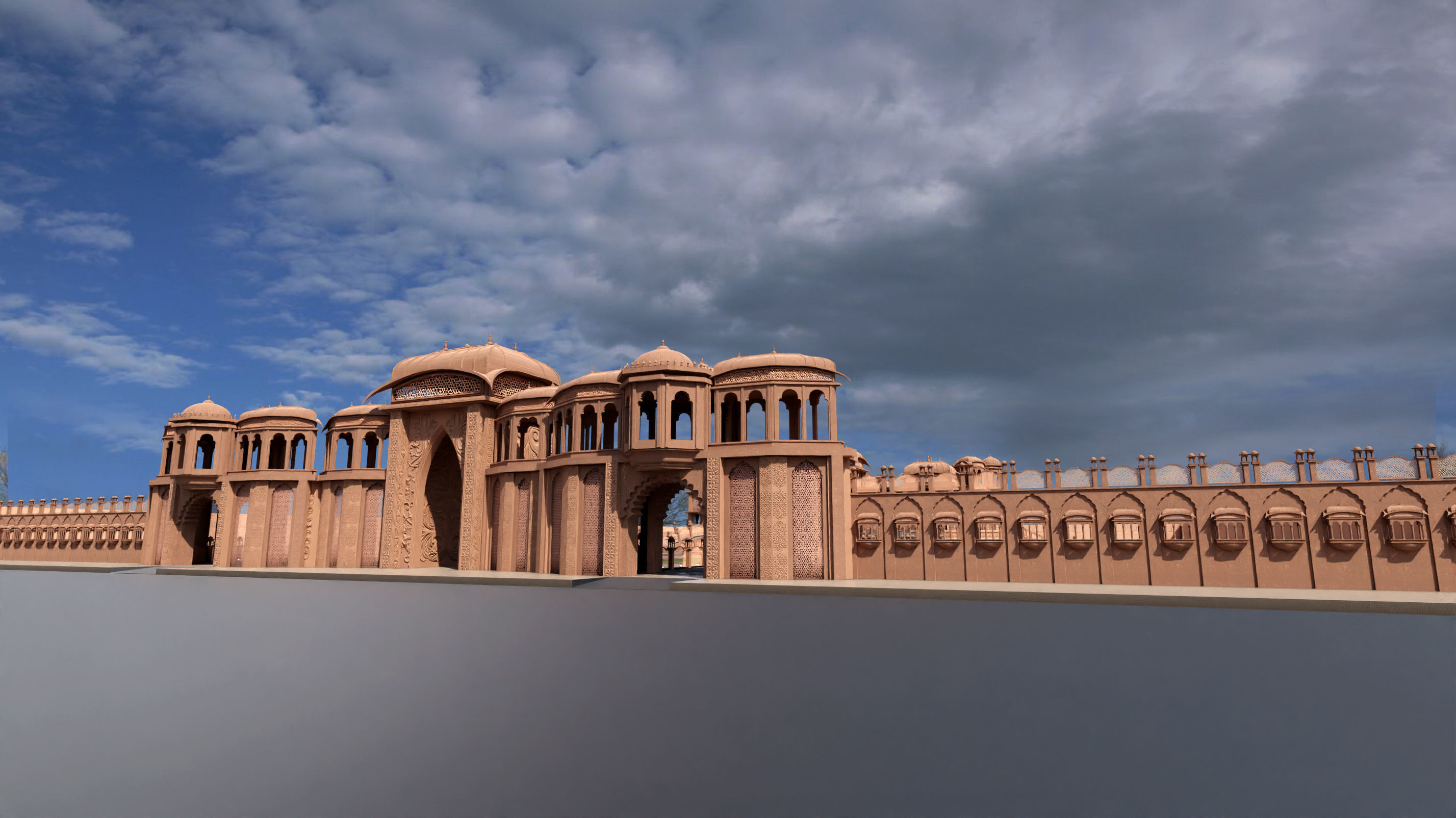Indian architecture  3D model_5