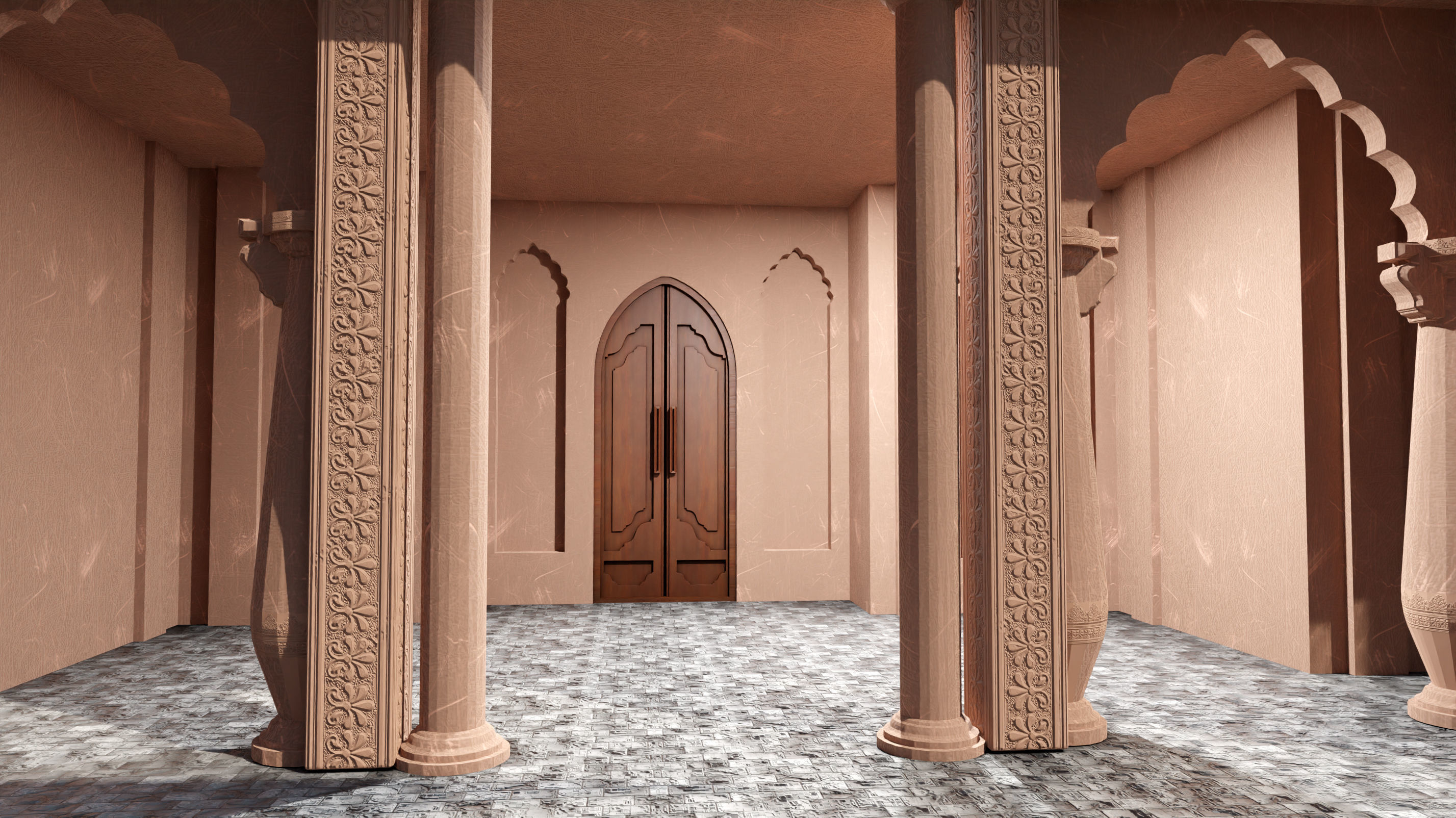 Indian architecture  3D model_7