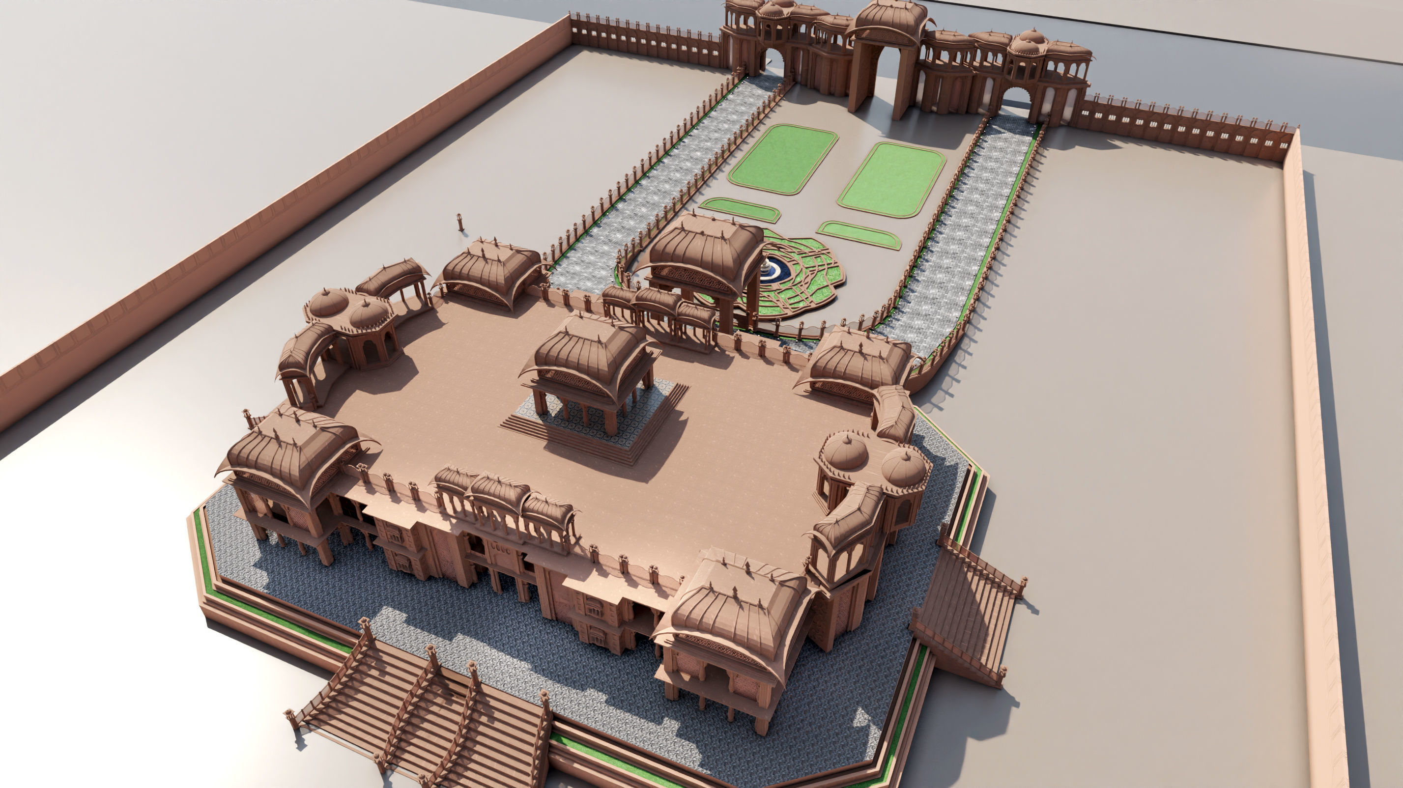 Indian architecture  3D model_8