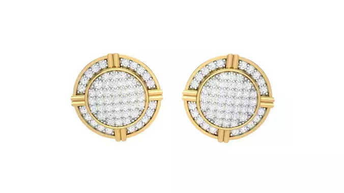 Women Stud Earrings STL OBJ FBX Renders Details