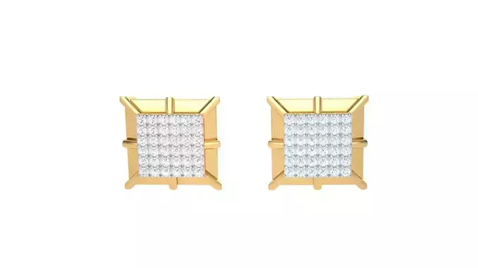 Women Stud Earrings STL OBJ FBX Renders Details 3D print model