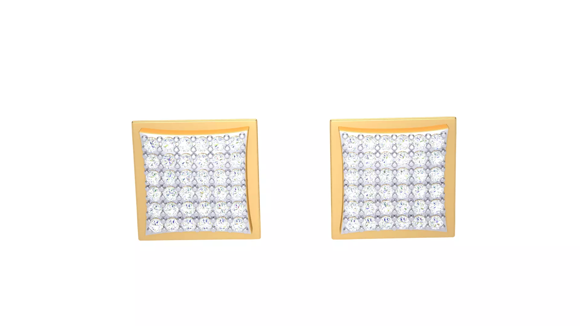 Women Stud Earrings STL OBJ FBX Renders Details 3D print model_0