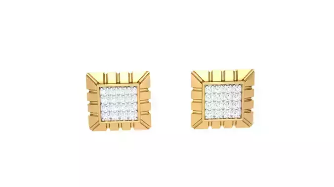 Women Stud Earrings STL OBJ FBX Renders Details