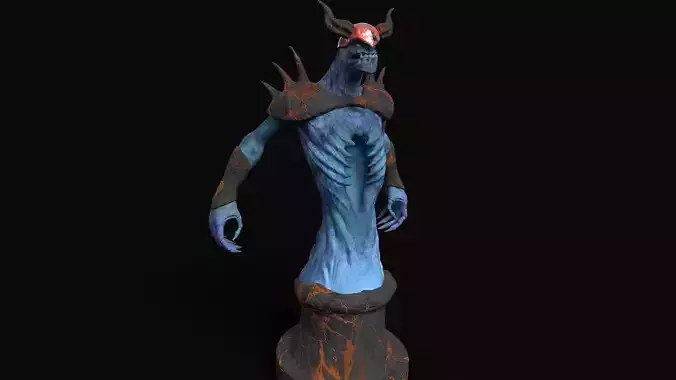 Monster demon statue