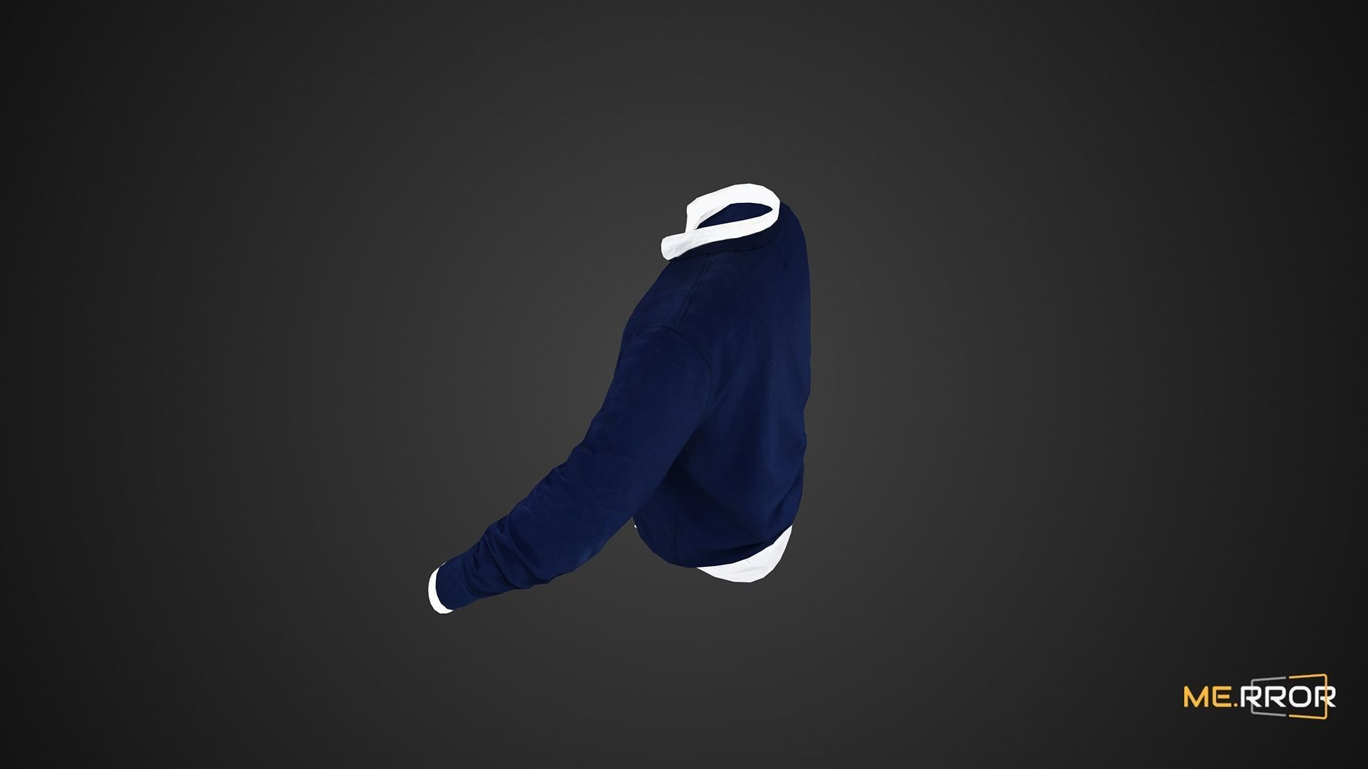 Game Ready Navy Shirt 2 Low-poly 3D model_8