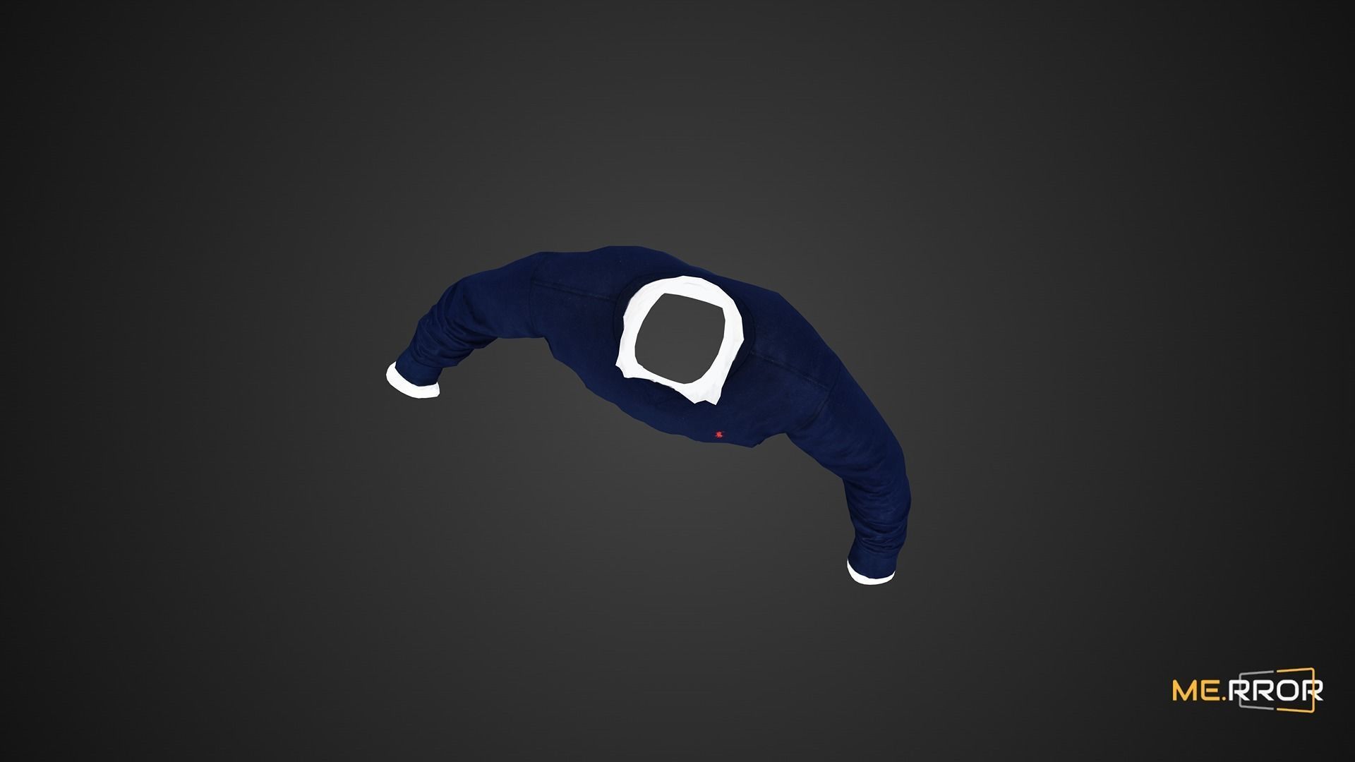 Game Ready Navy Shirt 2 Low-poly 3D model_9