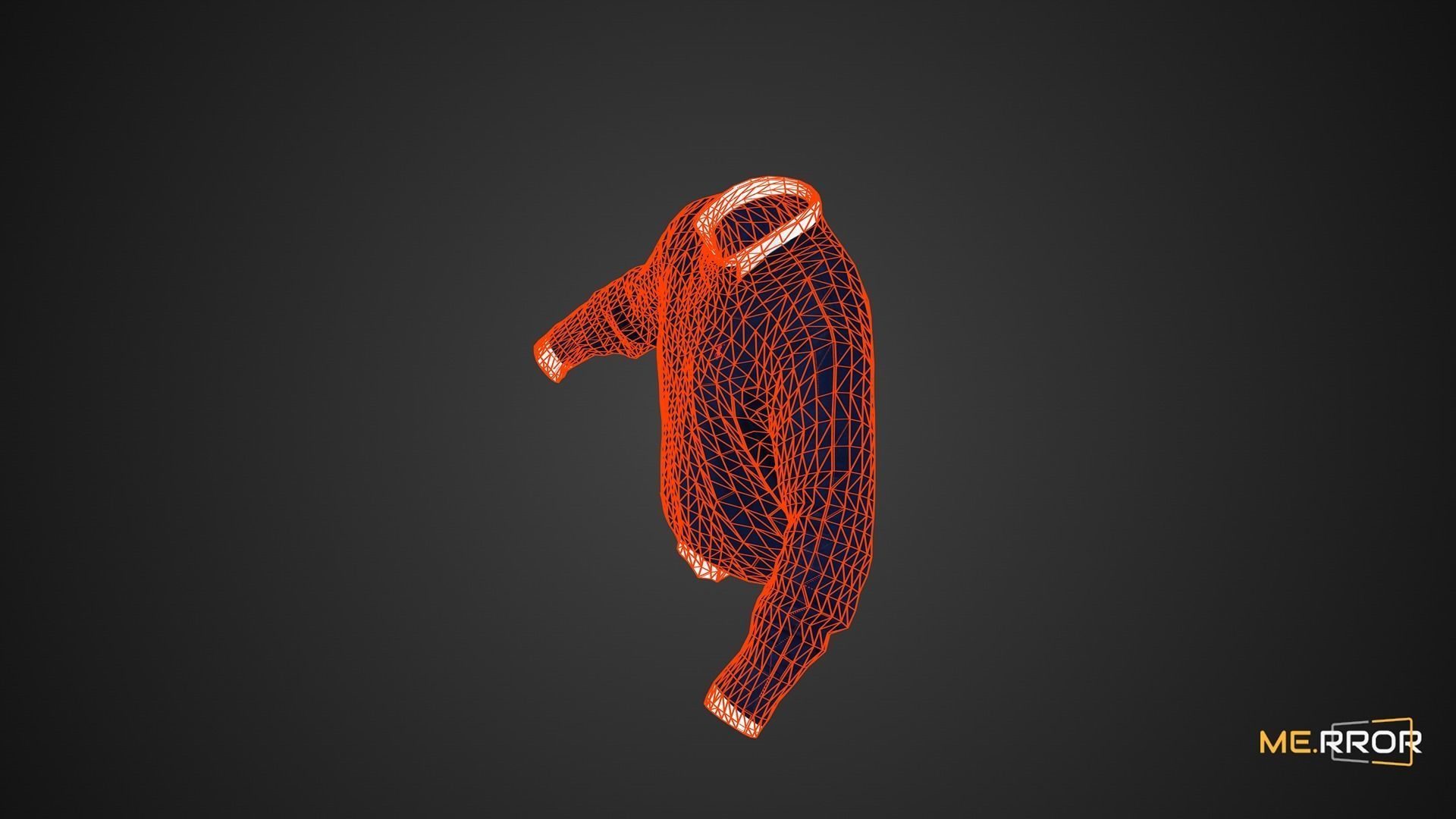 Game Ready Navy Shirt 2 Low-poly 3D model_7