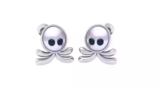 Kids Earrings 3dm STL OBJ FBX Renders Details